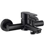 Linghhang - mitigeur bain acier inoxydable robinetterie baignoire 2 trous robinet baignoire noir chaud ...
