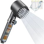 Linghhang - pommeau de douche avec et filtre, pomme de douche 3 types de jet avec fonction d'arrt, pomme ...