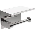 Porte - papier toilette mural en inox, monté avec vis ou autocollant 3m, argent Porte - papier toilette mural en inox, monté avec vis ou autocollant 3m, argent