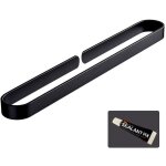 Linghhang - porte - serviettes noir de salle de bain, porte - serviettes mural en forme de u, anneau ...