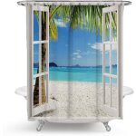 Linghhang - rideau de douche 200 x 230 cm, rideau de douche de plage, rideau de douche imperméable en ... Linghhang - rideau de douche 200 x 230 cm, rideau de douche de plage, rideau de douche imperméable en ...