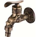 Linghhang - robinet lave main, machine  laver petit robinet support mural sculpt en alliage de zinc ...