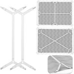 Linghhang - sangles de support de drap de lit criss - cross - blanc 2pcs draps reste bretelles maintiennent ...