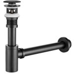 Linghhang - siphon lavabo avec bonde � valve pop - up, siphon universel en laiton avec bouchon de lavabo ...