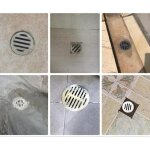 Linghhang - siphon de sol rond en acier inoxydable, grille, filtre anti - colmatage, balcon, outils mnagers ...