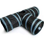 Linghhang - tunnel chat tunnel pliable, jouet chat interactif tunnel lapin  3 canaux, avec boule pendante ...