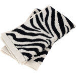 Lot de 2 serviettes invit� absorbantes coton 33x50cm zebra beige