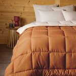 Linnea - couette polyester cocoon bicolore fibre creuse silicone chaud (hiver) 160x220 cm