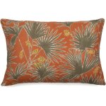 Housse de coussin en lin lav imprim vgtal doubl coton lav uni palawan 40x60 cm