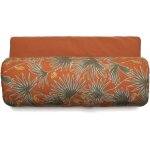 Housse d'dredon en lin lav imprim vgtation xotique doubl coton lav uni palawan 80x200 cm