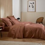 Linnea - parure de lit satin de coton grand hôtel taie 65x65 cm 240x220 cm Linnea - parure de lit satin de coton grand hôtel taie 65x65 cm 240x220 cm