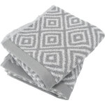 Serviette invit symetrie coton losanges