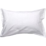 Taie d'oreiller satin de coton grand hôtel 50x70 cm Taie d'oreiller satin de coton grand hôtel 50x70 cm