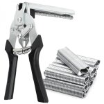 Linxor - pince  agrafes rapides pour grillage, clture + 600 agrafes - gris
