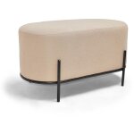 Frankystar - lipsia linen - pouf ovale en tissu