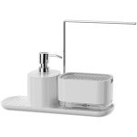 Liquide vaisselle blanc, accessoires de qualit, porte - ponge 4 en 1, accessoires de cuisine?