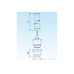 Lira - bonde avec tube de surverse acier inox 150 mm pour �vier diam�tre 60 mm