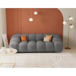 Lisa design - ava - canap� 3 places bubble en velours textur� - gris