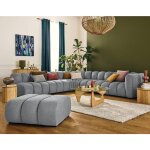 Lisa design - debbie - canapé modulable d'angle gauche 5 places en tissu texturé - gris Lisa design - debbie - canapé modulable d'angle gauche 5 places en tissu texturé - gris