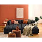 Lisa design - debbie - canap� modulable droit 3 places avec double m�ridienne - assise profonde - en ...