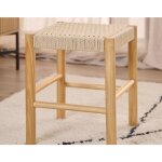 Lisa design - liora - tabouret en bois de pin et corde tress�e ? h 45cm