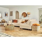 Lisa design - rune - canapé panoramique d'angle droit - 7 places - en tissu bouclette - beige Lisa design - rune - canapé panoramique d'angle droit - 7 places - en tissu bouclette - beige