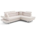 Bestmobilier - lisbona - canap d'angle droit 5 places convertible avec ttires en velours ctel