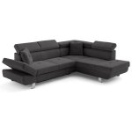 Bestmobilier - lisbona - canap d'angle droit 5 places convertible avec ttires en velours ctel