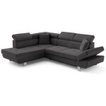 Bestmobilier - lisbona - canap d'angle gauche 5 places convertible avec ttires en velours ctel