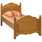 Lit 1 place pour couchage 90 x 190 pin miel style anglais l 99 h 100 p 198 cm