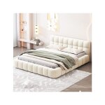 Eifson - lit 140x190 cm, lit double 140x190 cm, avec dossier moelleux, cadre rembourré, sommier à lattes, ... Eifson - lit 140x190 cm, lit double 140x190 cm, avec dossier moelleux, cadre rembourré, sommier à lattes, ...