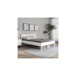 Ebuy24 - lit 140x200 cm avec sommier en pin blanc - chilom Ebuy24 - lit 140x200 cm avec sommier en pin blanc - chilom