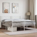 Maisonchic - lit adulte - 140 x 190 cm, lit double, cadre de lit mtal avec tte de lit, pied de lit ...