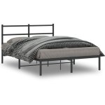 Maisonchic - lit adulte - 140x190 cm mtal + tte de lit noir peor78727 design in