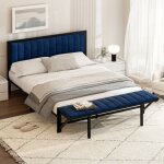 Fortuna lai - lit adulte 140x200cm avec banquette pliable - lit double - cadre en fer avec sommier  ...