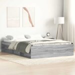 Maisonchic - lit adulte - 160 x 200 cm, cadre de lit sonoma gris 160x200 cm ksaw28388 design in Maisonchic - lit adulte - 160 x 200 cm, cadre de lit sonoma gris 160x200 cm ksaw28388 design in