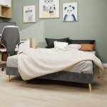 Lit adulte 160x200 cm, pieds mtal, sommier  lattes, sans tte de lit et matelas, velours, gris