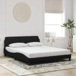 Maisonchic - lit adulte - 160x200 cm + tête de lit noir velours peor20058 design in Maisonchic - lit adulte - 160x200 cm + tête de lit noir velours peor20058 design in
