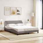 Maisonchic - lit adulte - 160x200 cm + tête de lit taupe tissu peor53435 design in Maisonchic - lit adulte - 160x200 cm + tête de lit taupe tissu peor53435 design in