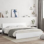 Maisonchic - lit adulte - 180x200 cm + tte de lit et led blanc peor90376 design in