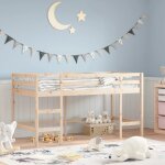 Maisonchic - lit adulte - 80 x 200 cm, lit mezzanine enfants chelle 80x200 cm bois pin massif ksaw74213 ...