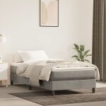 Maison chic - lit adulte, sommier  ressorts de lit, lit simple, cadre de lit  ressorts - gris clair ...