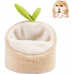 Lit pour animaux de compagnie lit d'hiver chaud pour hamster ?kaki? -