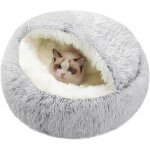 Lit apaisant en forme de donut, chaud et doux en peluche avec dessous en éponge confortable et antidérapant ... Lit apaisant en forme de donut, chaud et doux en peluche avec dessous en éponge confortable et antidérapant ...