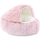 Lit apaisant en forme de donut, chaud et doux en peluche avec dessous en �ponge confortable et antid�rapant ...