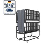 Lit d'appoint confortable - quip d'un matelas  mmoire de forme de 7 cm d'paisseur - pliable et sur ...