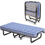 Goplus lit d?appoint pliable 80x200cm avec matelas en mmoire 10 cm pour 1 personne, lit pliant  roulettes ...