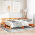 Lit d'appoint sans matelas marron 2x(80x200) cm Lit d'appoint sans matelas marron 2x(80x200) cm