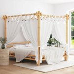 Lit  baldaquin 160x200 cm bambou
