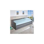 M&s - lit banquette 90x200 cm en pin massif gris - chambery